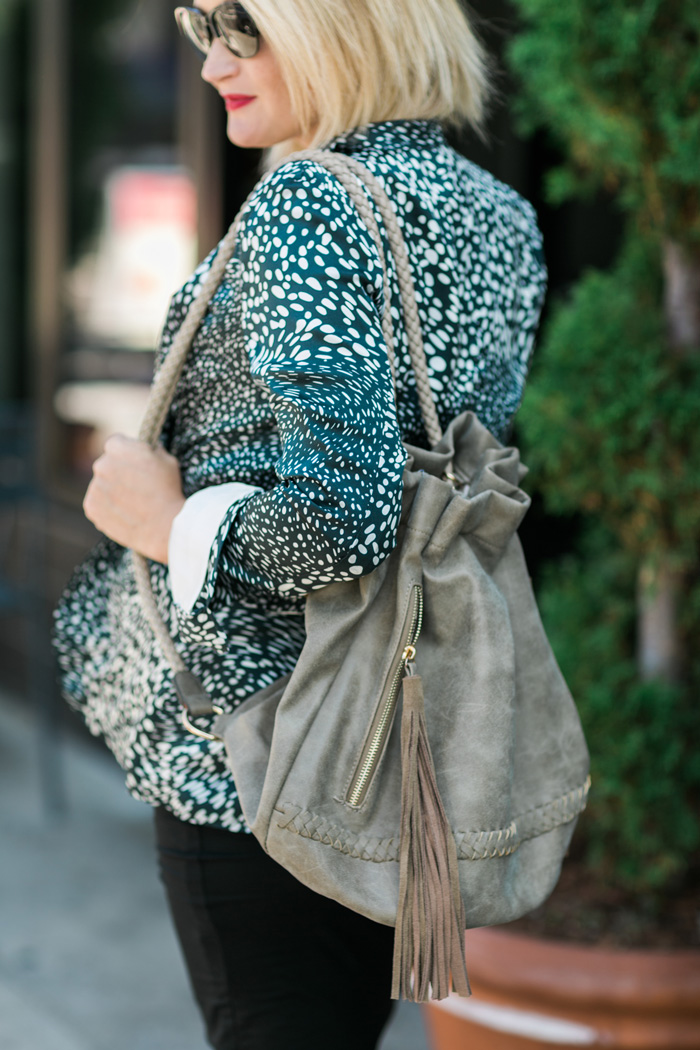 polka dot blazer