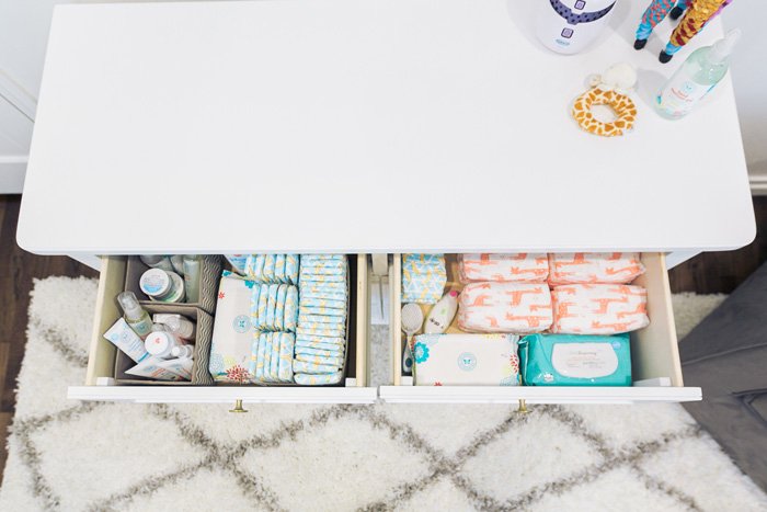 changing table drawers