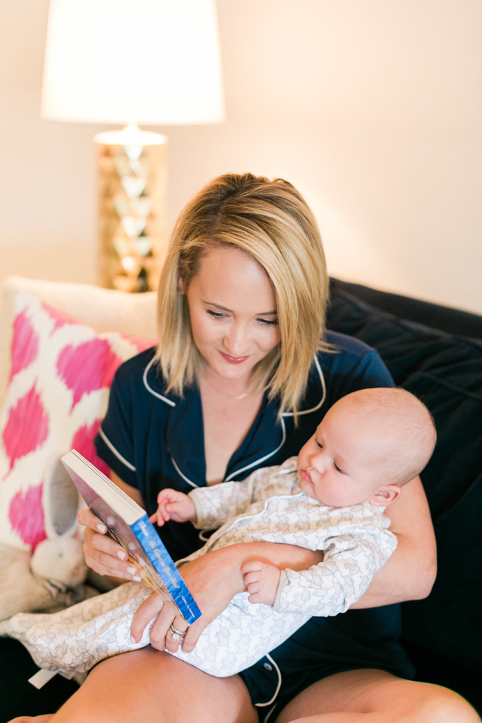 ashley fultz reads to baby