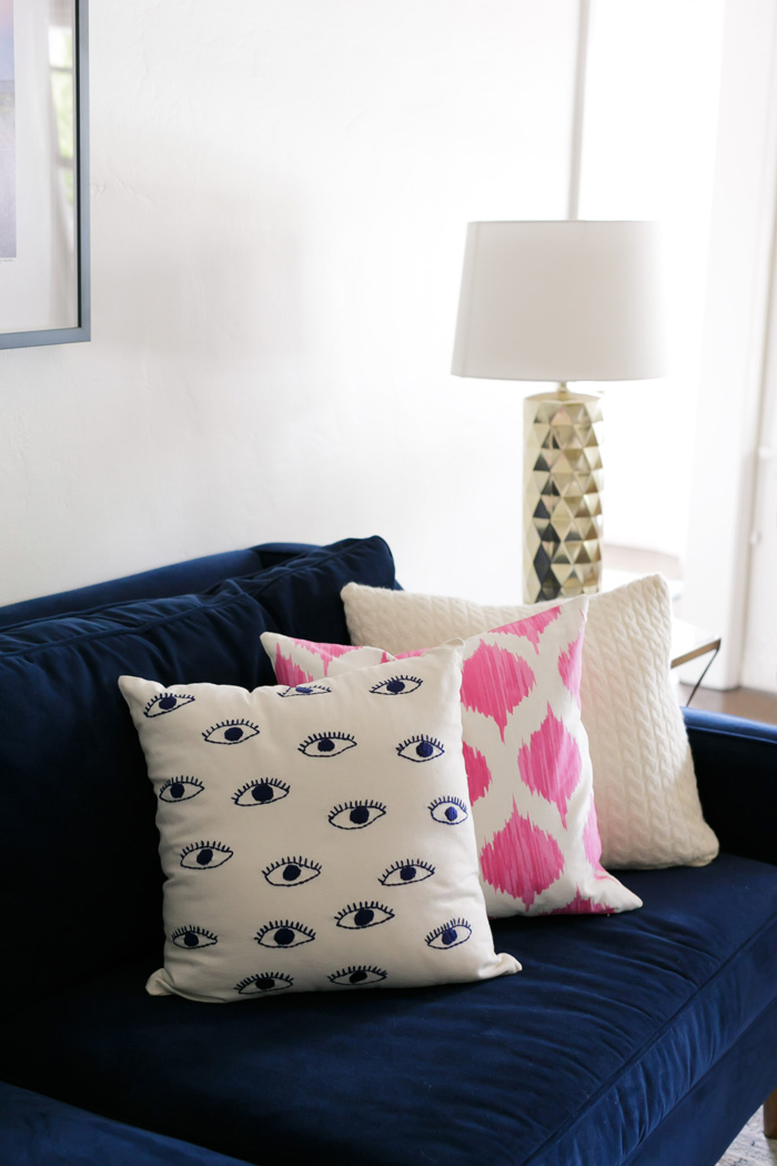 west elm navy couch