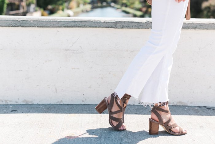brown lace up sandals