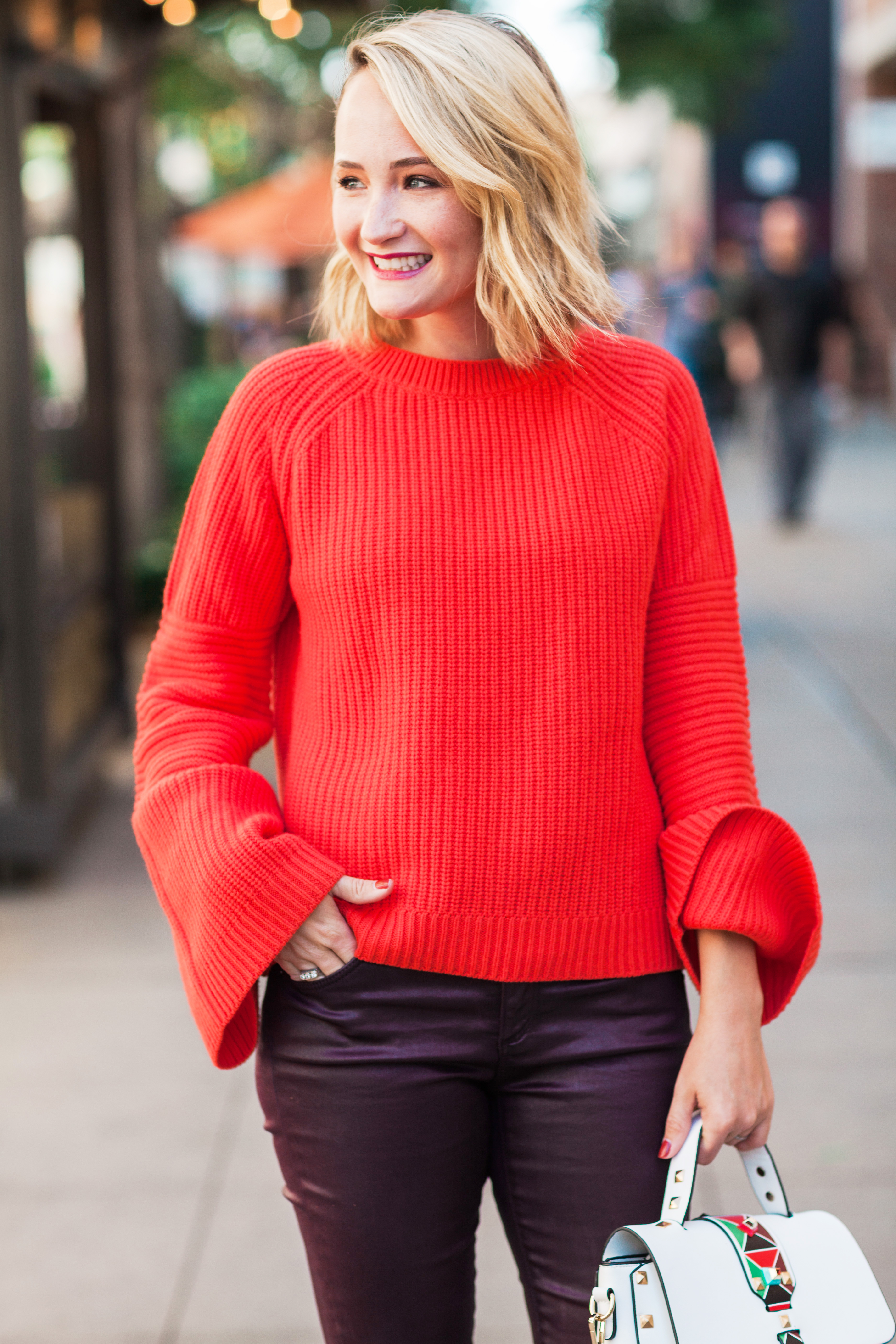 anthropologie red sweater
