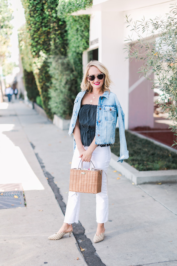 CROPPED WHITE JEANS - The Style Editrix