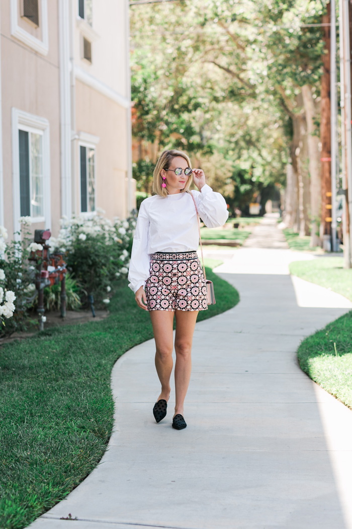 PINK PRINTED SHORTS - The Style Editrix