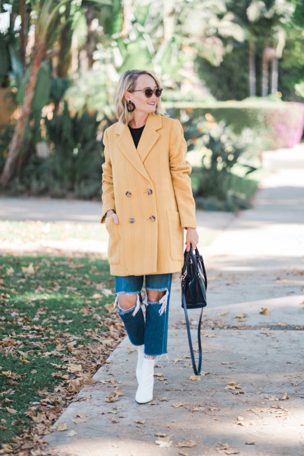 BRIGHTEN YOUR LIFE WITH THIS YELLOW WOOL COAT - The Style Editrix