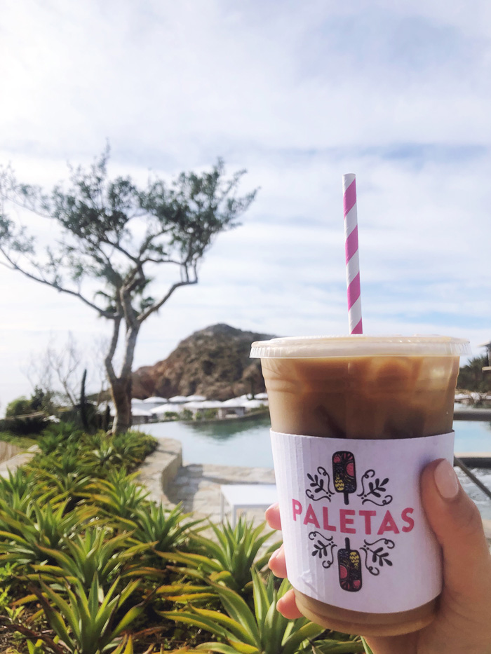 iced coffee at montage cabo